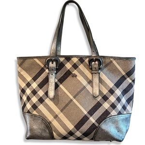 Burberry Shimmer Check Byron Tote